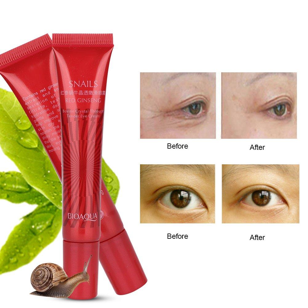 Red Ginseng Eye Cream Snail Essence Anti Aging Eye Cream Moisturizer Ageless Fade Fine Line Remove Dark Circle Eye Bag BIOAQUA